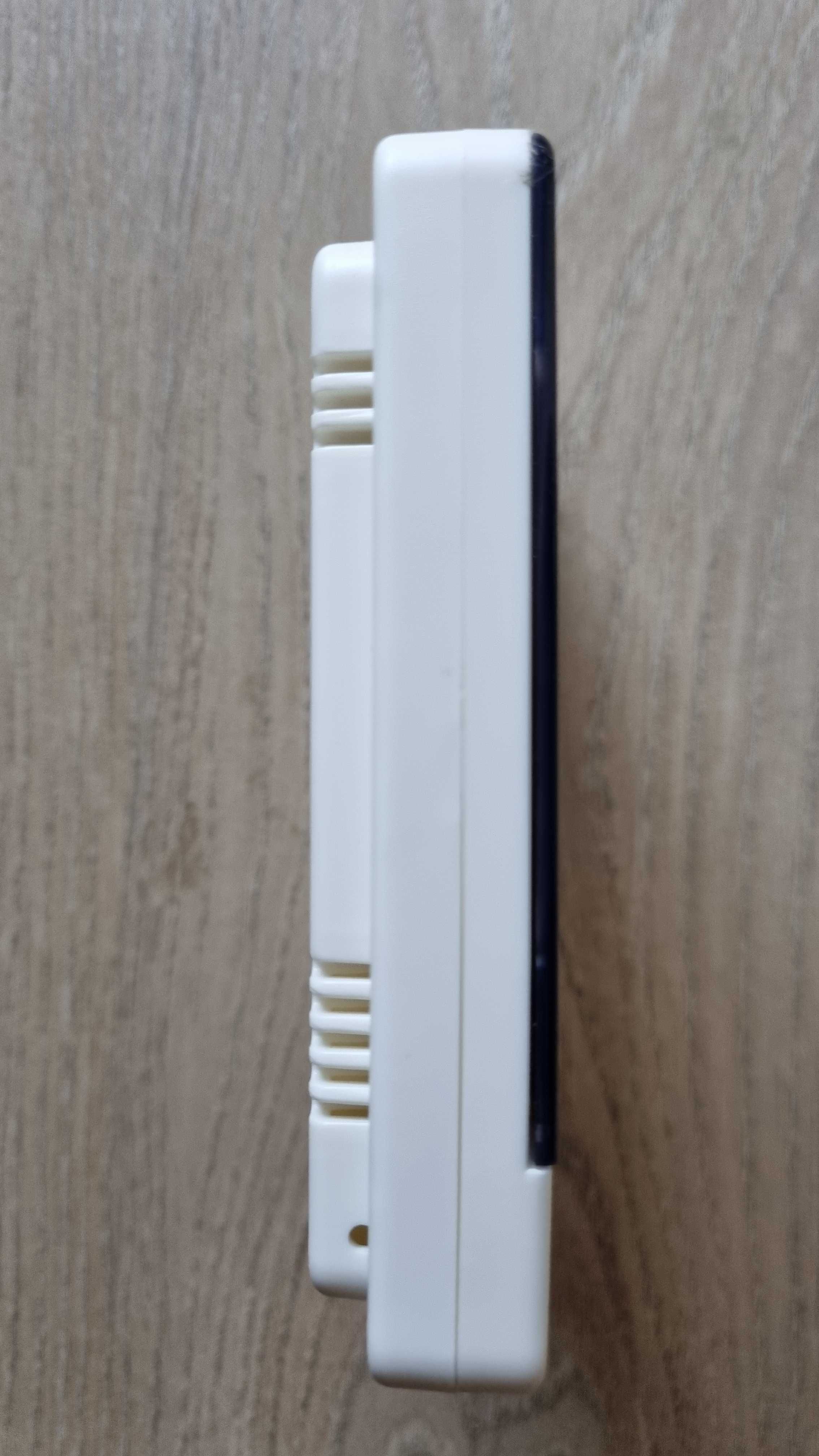 Termometr Higrometr pokojowy Zegar LCD Budzik Biały
