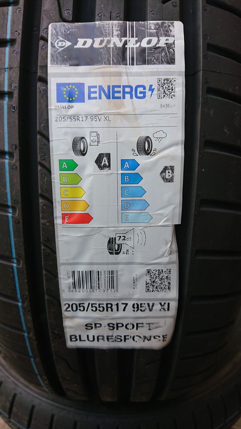 NOWE opony letnie 205/55R17 Dunlop SP Sport Bluresponse WYSYŁKA