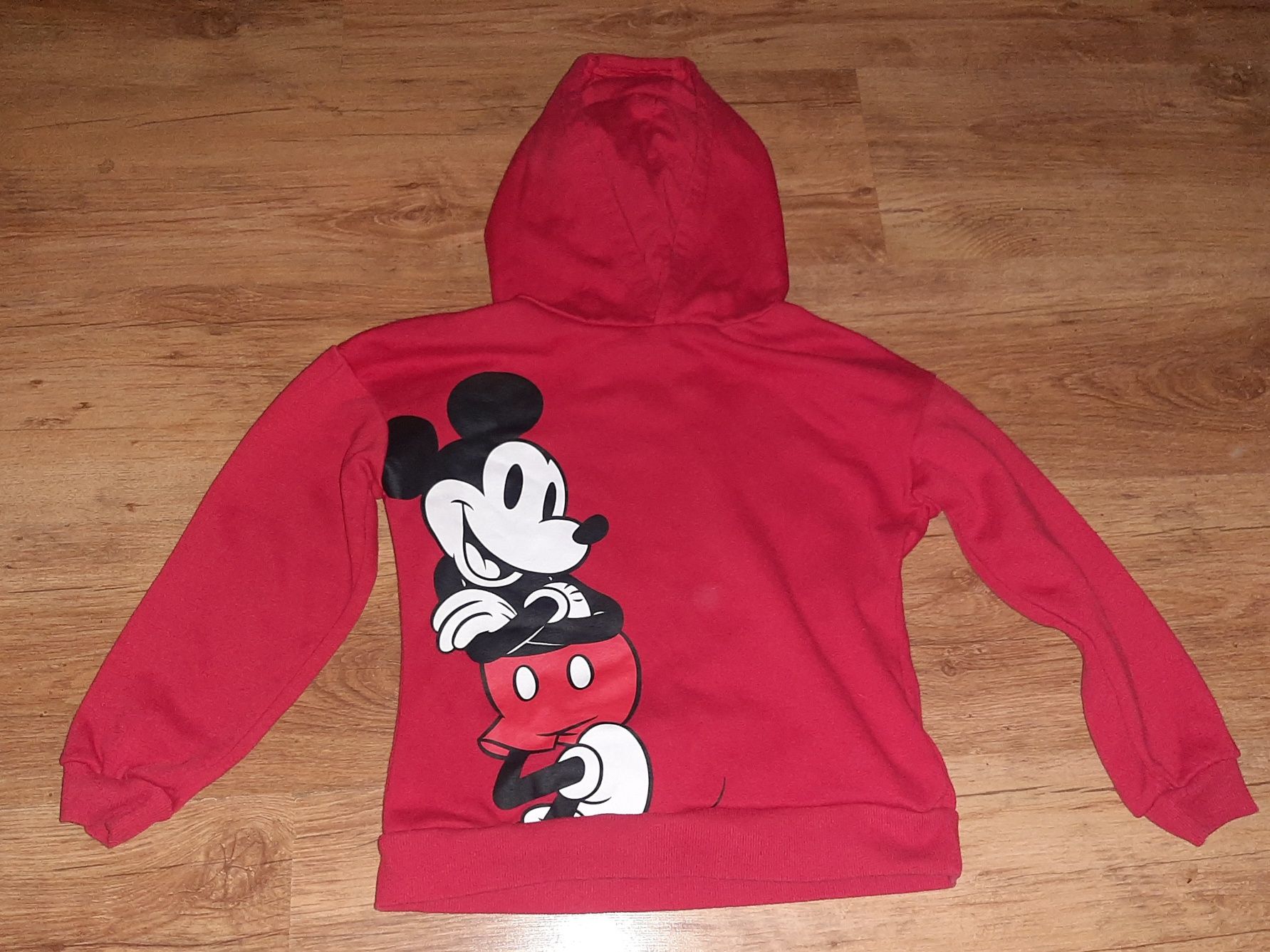 r. 128 Disney  _ Primark Czerwona bluza z kapturem