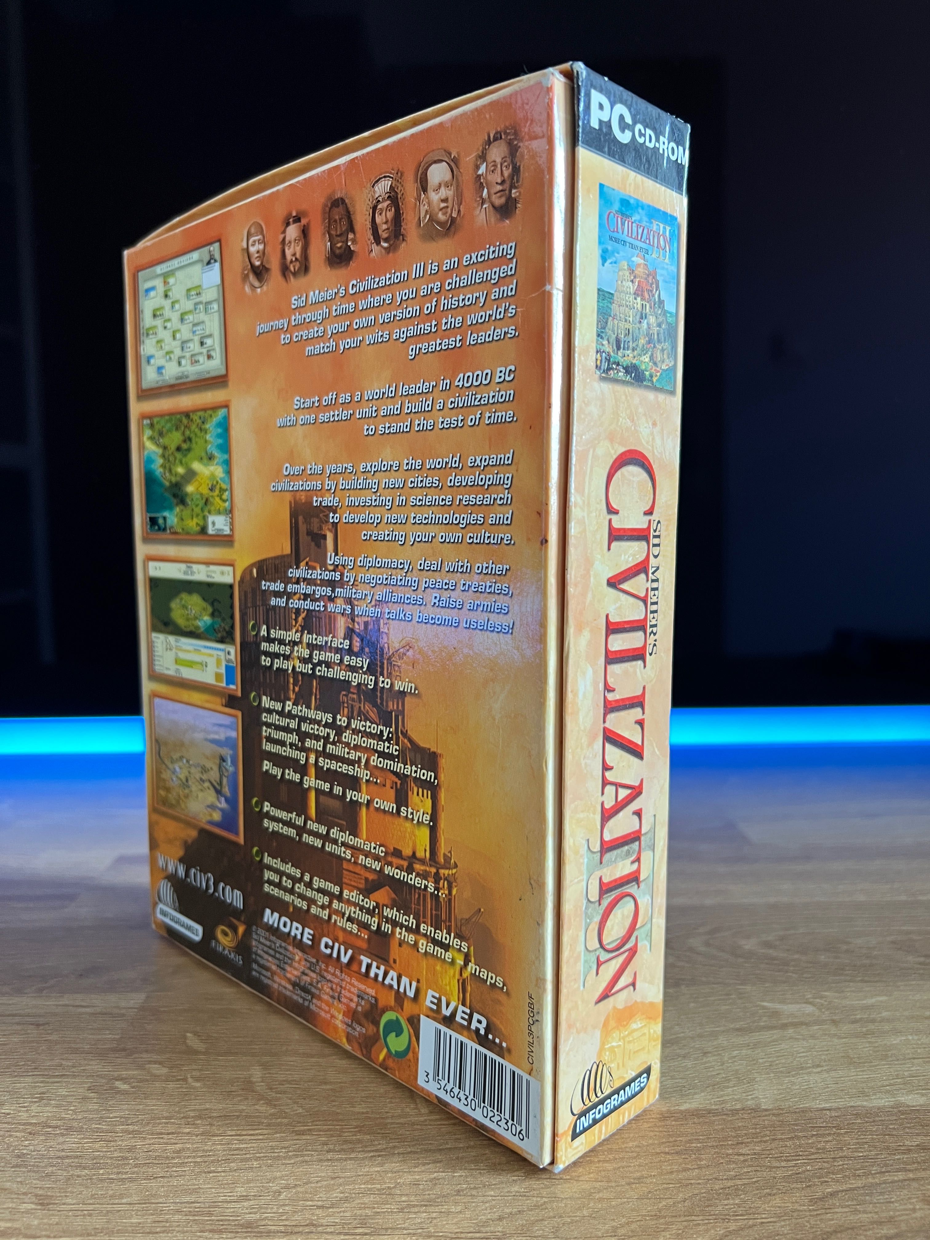 Civilization III 3 (PC EN 2001) BIG BOX premierowe kompletne wydanie