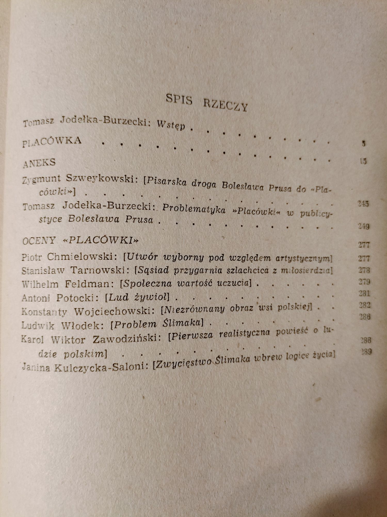 Placówka, autor Bolesław Prus