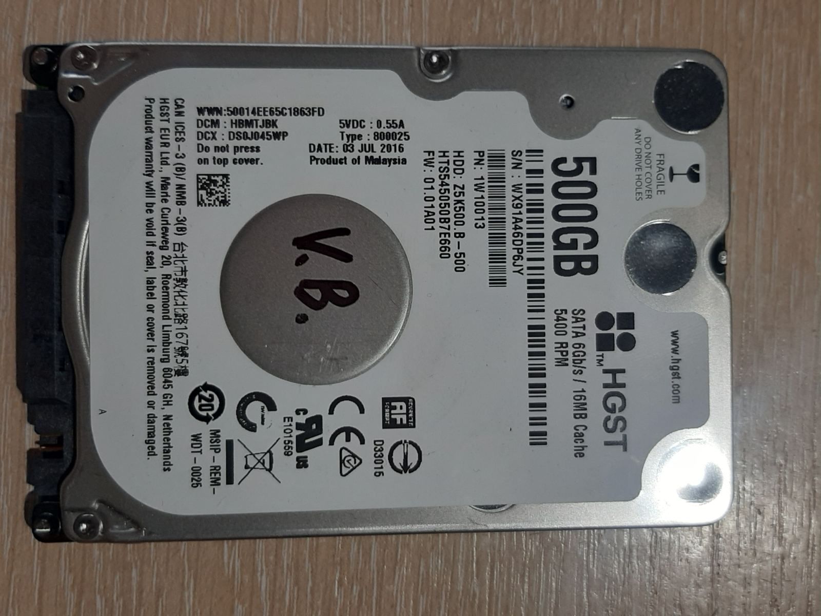 АКЦІЯ! Жорсткі диски для ноутбуків, Sata 2,5" 6gb/s, Hitachi, Seagate