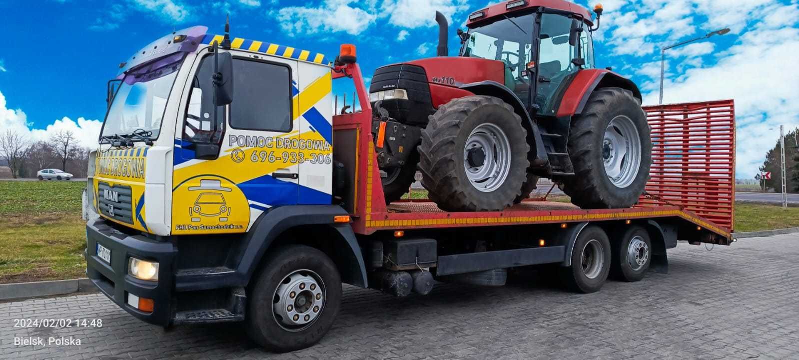 Pomoc Drogowa Transport maszyn budowlane rolnicze wózki widłowe
