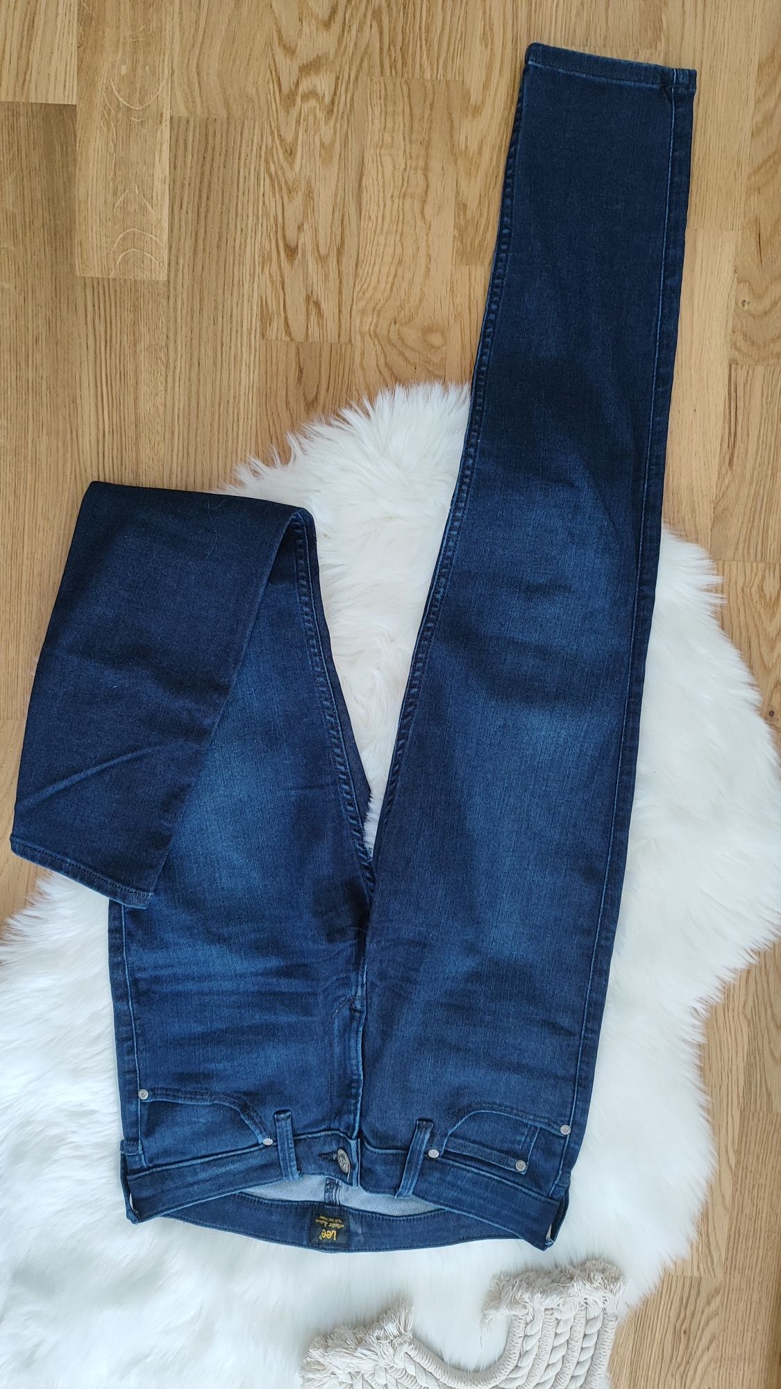 Spodnie jeans damskie Lee scarlett 27/29 ciemny granat