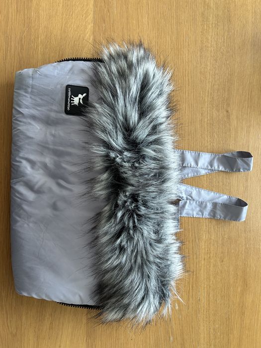 Śpiworek do wózka Cottonmoose szary + mufka