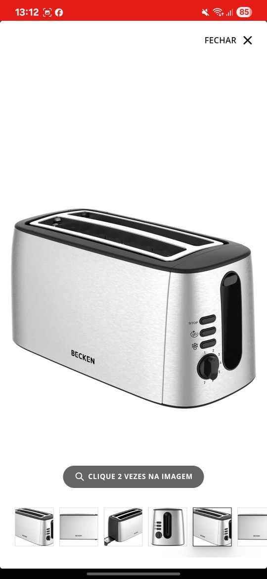 Torradeira 2E XL BECKEN BT8759 INOX
87