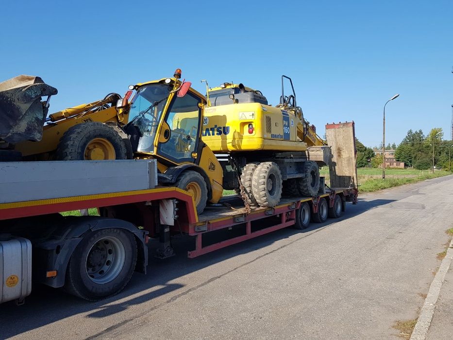 transport maszyn,koparek, transport niskopodwoziowy,laweta,niskopodwoz