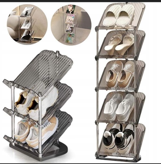 Прозора полиця для взуття. Легкий розкішний органайзер для взуття.