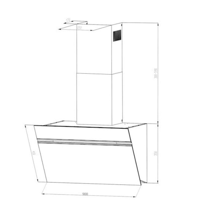 Витяжка Klarstein Alina 90, біла