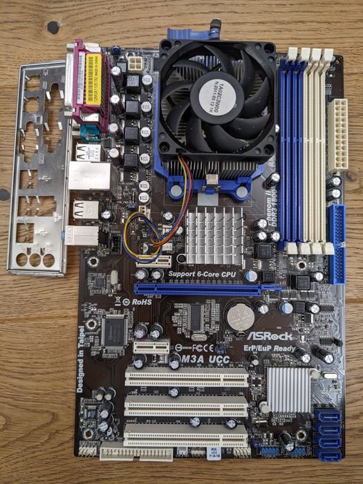 AM3: материнська плата ASRock M3A UCC + процесор AMD Athlon II X3 450