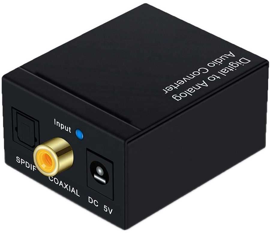 Konwerter optyczny Toslink SPDIF 2x RCA zasilanie USB * Wejherowo