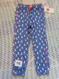 Nowe spodnie z wiskozy, cienkie dla dziewczynki Smyk 116