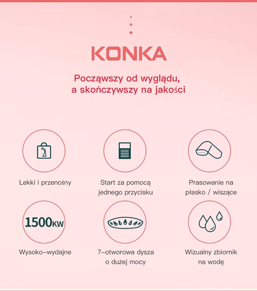 Parownica Konka 1500W