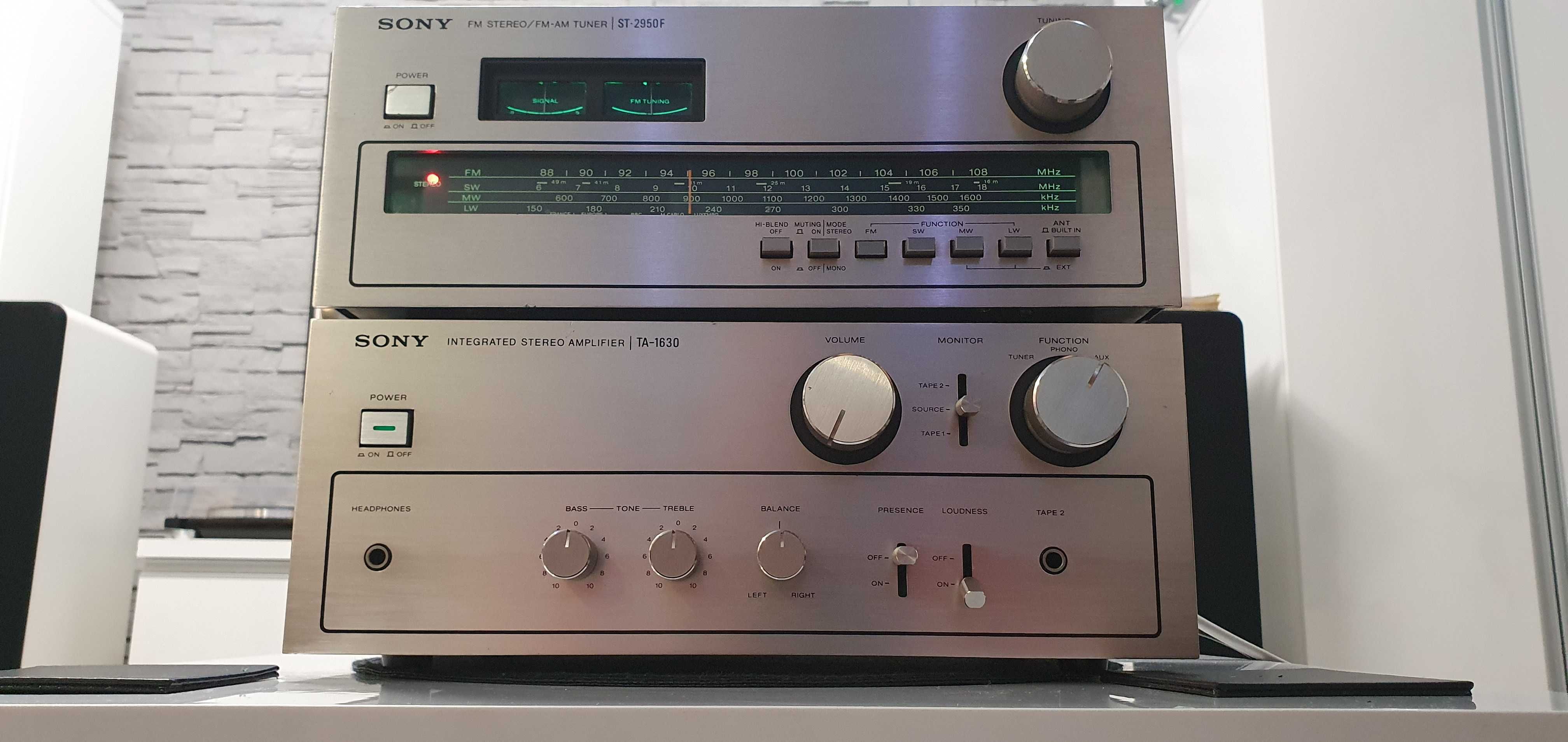 Vintage wzmacniacz SONY TA-1630 tuner ST-2950F Komplet Świetny stan.