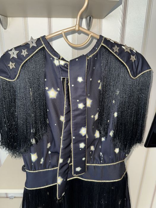 Вечірня сукня в зірках і бахромою Elisabetta Franchi