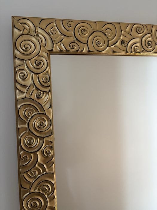 Espelho retangular dourado