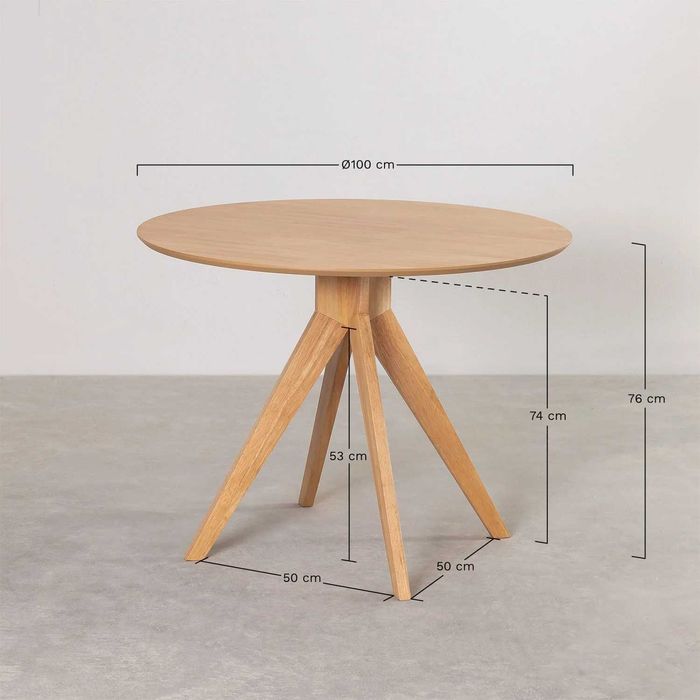 Round wooden table (100cm)
