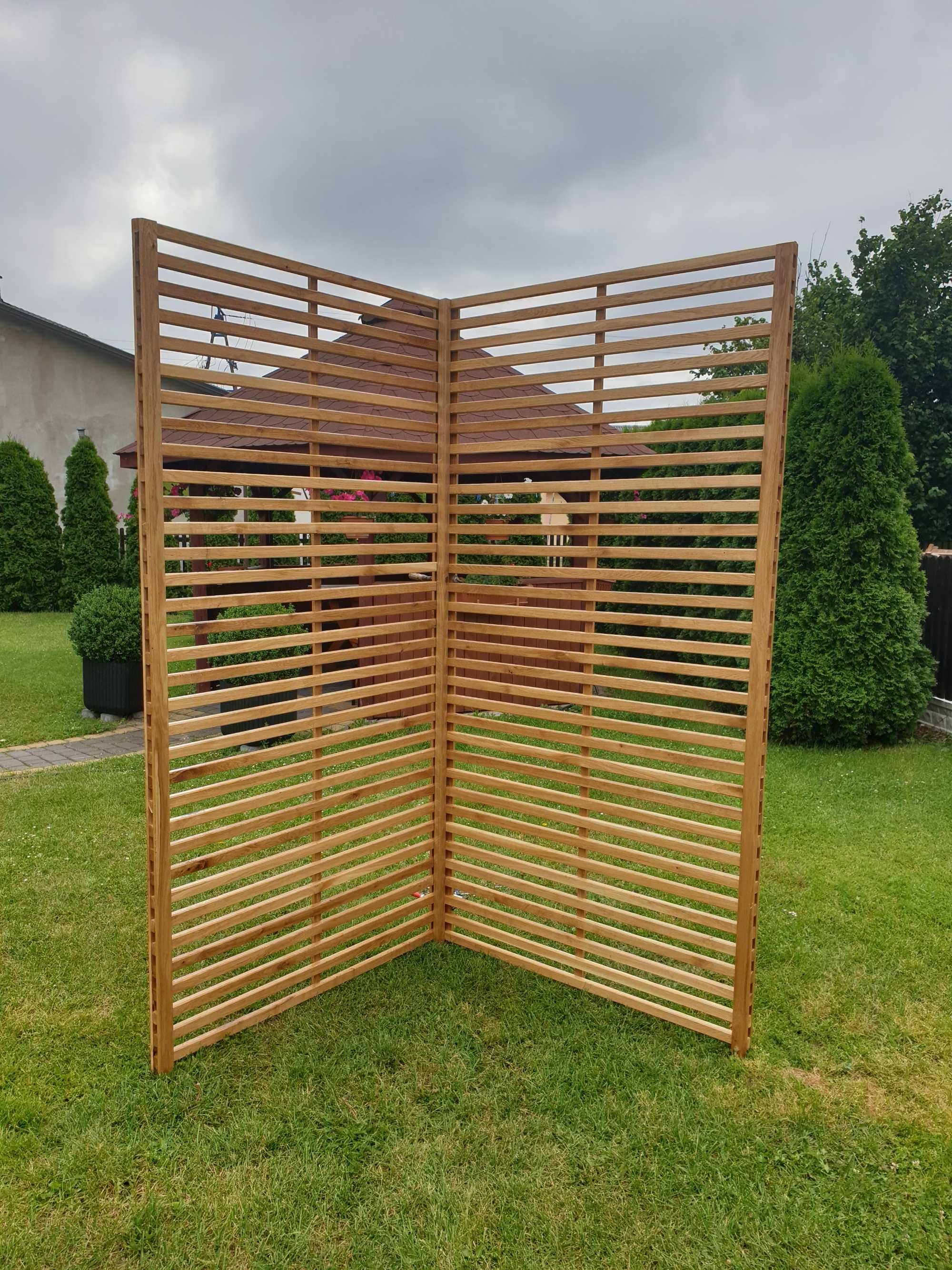 Nowoczesna pergola kratka taras balkon drabinka