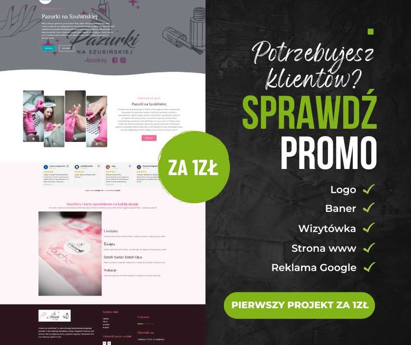 Strona www, logo, grafika, reklama Google - więcej klientów