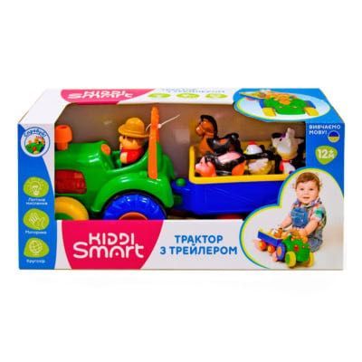 Розвиваюча іграшка Трактор з трейлером Kiddi Smart 063180