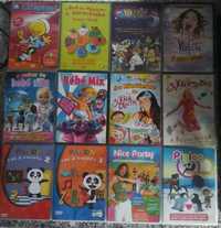 DVDs de animação e música e jogos PC para crianças