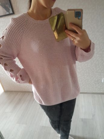 Sweter oversize różowy