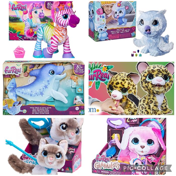 Ориг furreal дельфін owl cat kitty dog кот zebra зебра dolphin сова