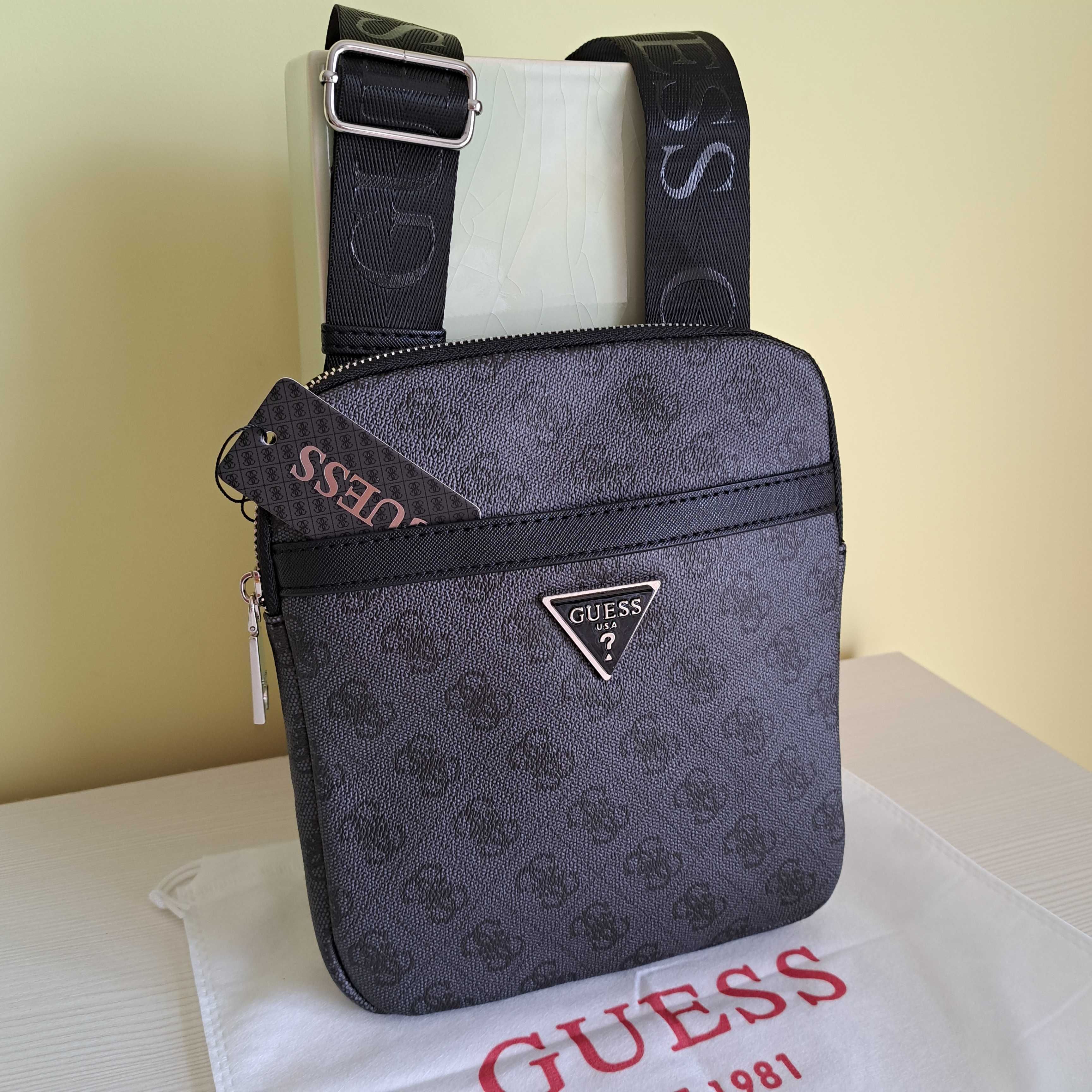 Сумка чоловіча GUESS  Сумка мужская Гесс Гуес ОРИГІНАЛ Vezolla барсетк
