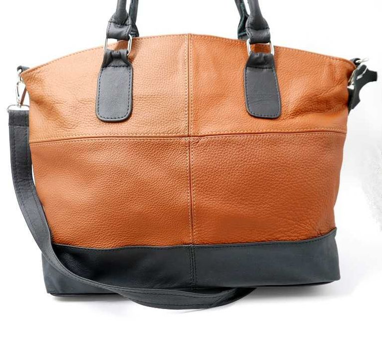 Torebka Teczka Kuferek Torba 100% Skóra Naturalna A4 Styl Boho Nowa