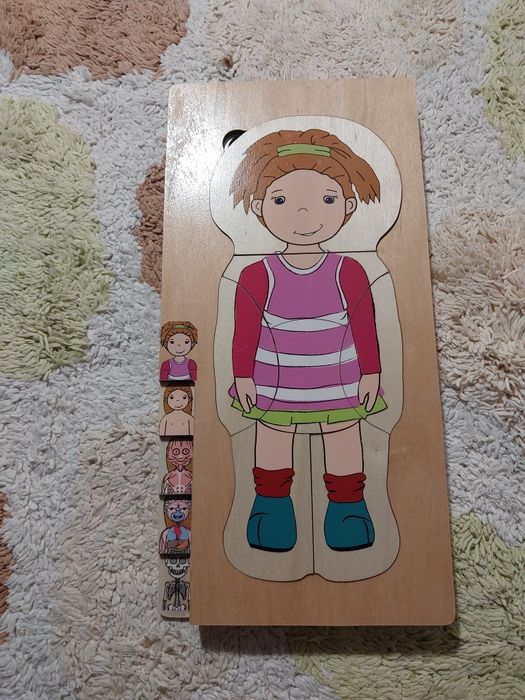 Drewniana układanka puzzle ciało człowieka