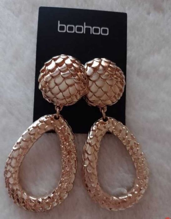 Długie, bogato zdobione kolczyki wieczorowe z Londynu, NOWE