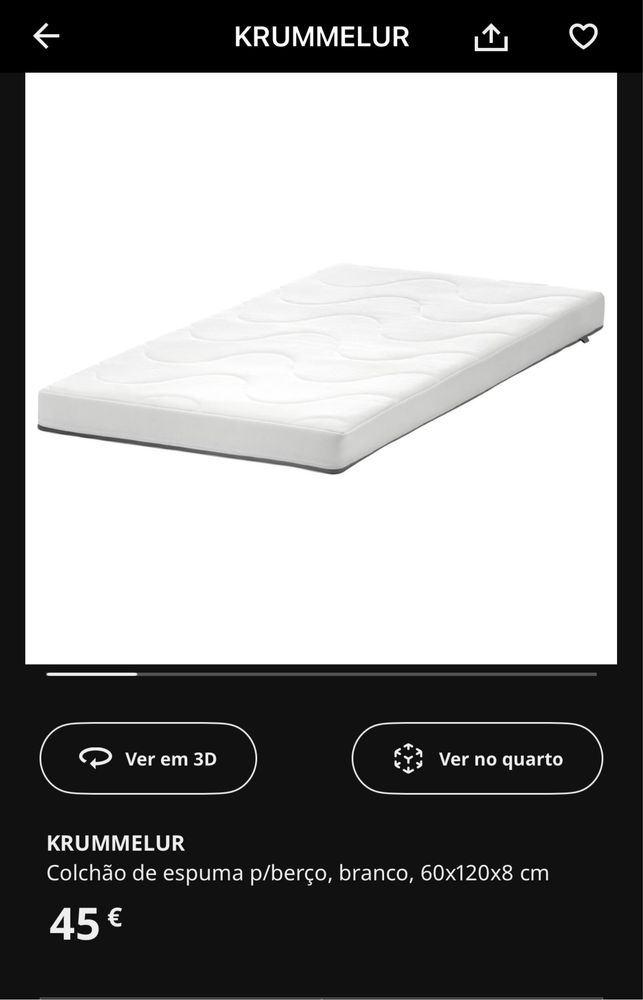 Berço com colchão Ikea
