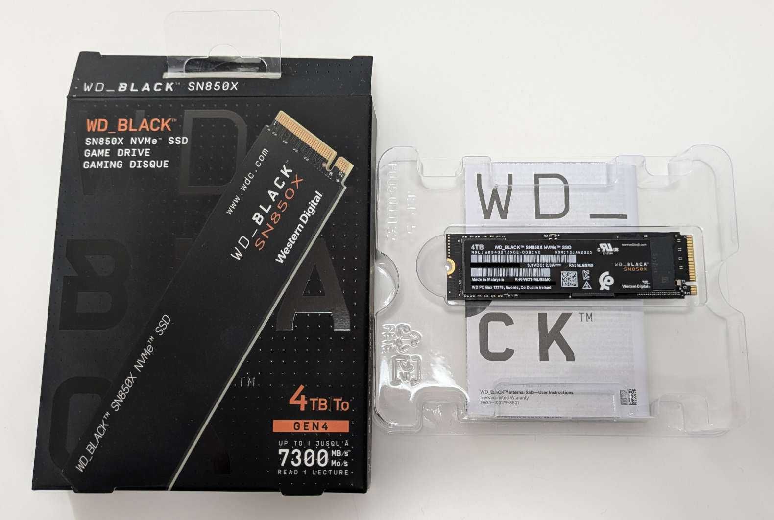 Dysk SSD WD Black SN850X M.2 PCIe NVMe 4TB WDS400T2X0E | GW 57M