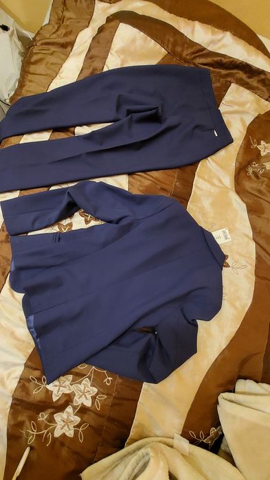 Garnitur niebieski 34/36 + Sukienka 36