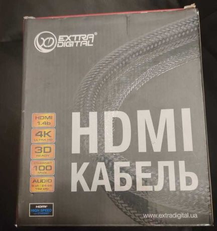 HDMI кабель 5 м, v2.0, 28 AWG, Gold,Nylon,2xFerrites