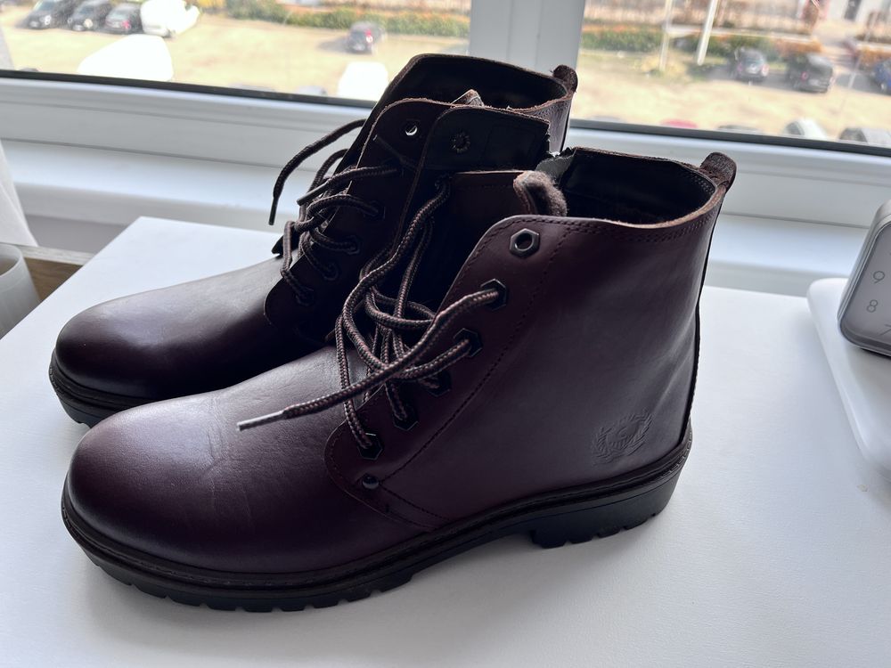 Skórzane buty męskie ocieplane rozmiar 41
