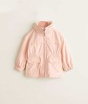 nowa wiosenna/jesienna lekka parka MANGO z kapturem 104 różowa z metką