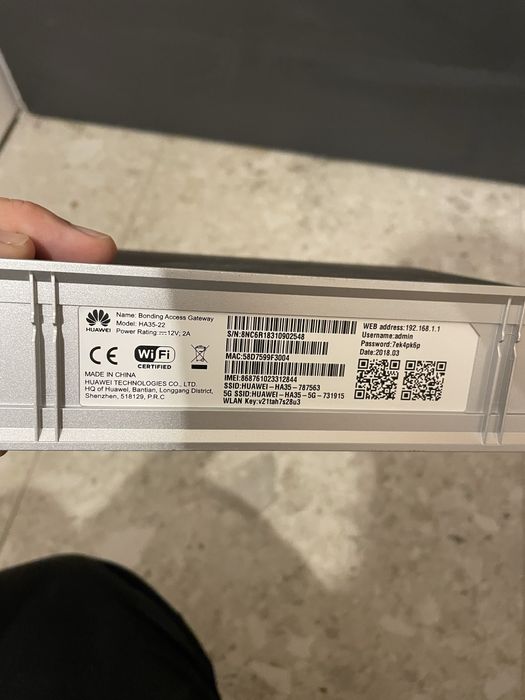 Router huawei ha35-22 na SIM 4G LTE