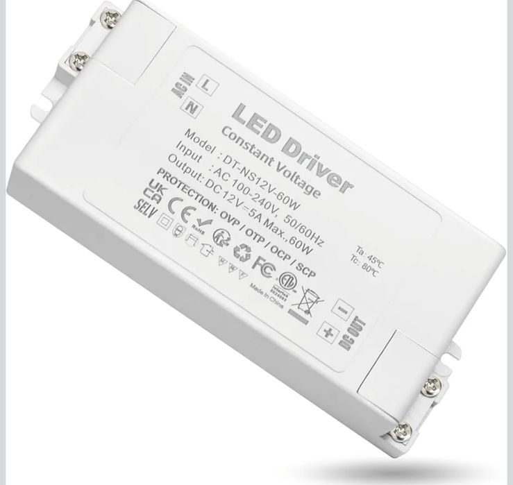 Transformator LED 12 V 5 A, 60 W, 230 V Na 12 V