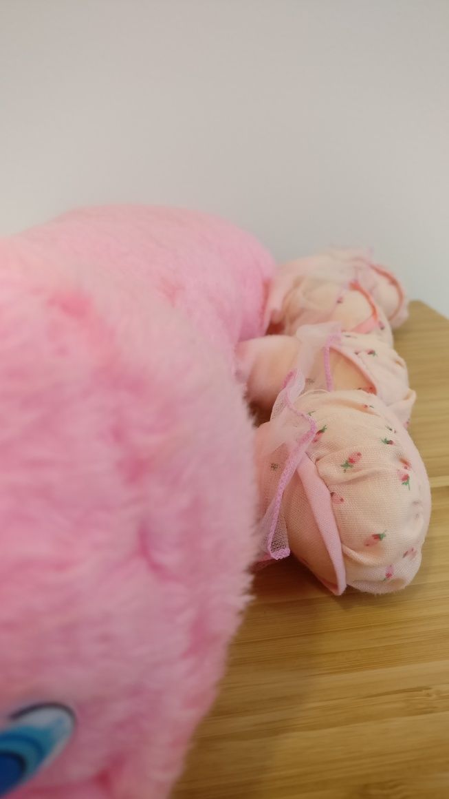 Peluche Minhoca Cor-de-Rosa, 22 cm