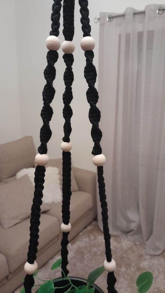 Suporte para vasos macramé