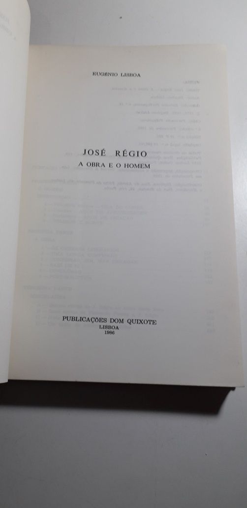 José Régio, A Obra e o Homem - Eugénio Lisboa