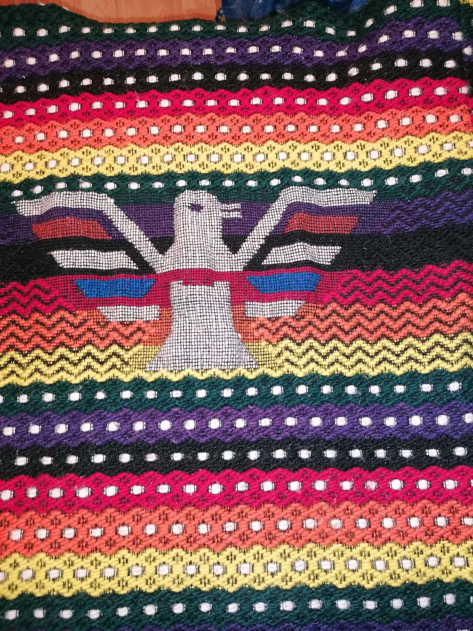 Sweter hipisowski z kapturem lata 70 te vintage