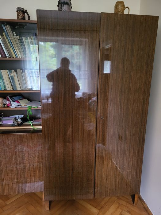 Meblościanka segment wysoki połysk z epoki PRL