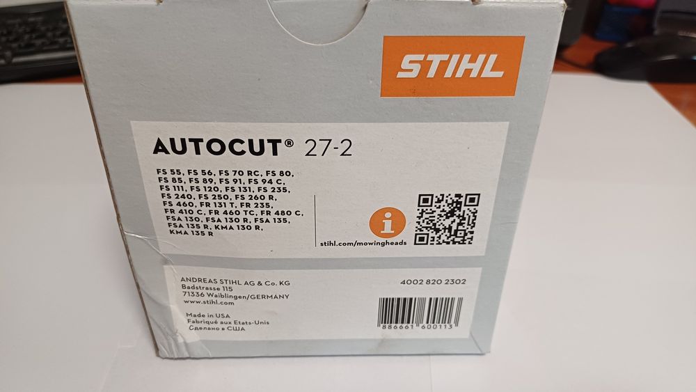 GŁOWICA KOSY STIHL AUTOCUT C 27-2 FS 80.55.56.120.130.235  Oryginał