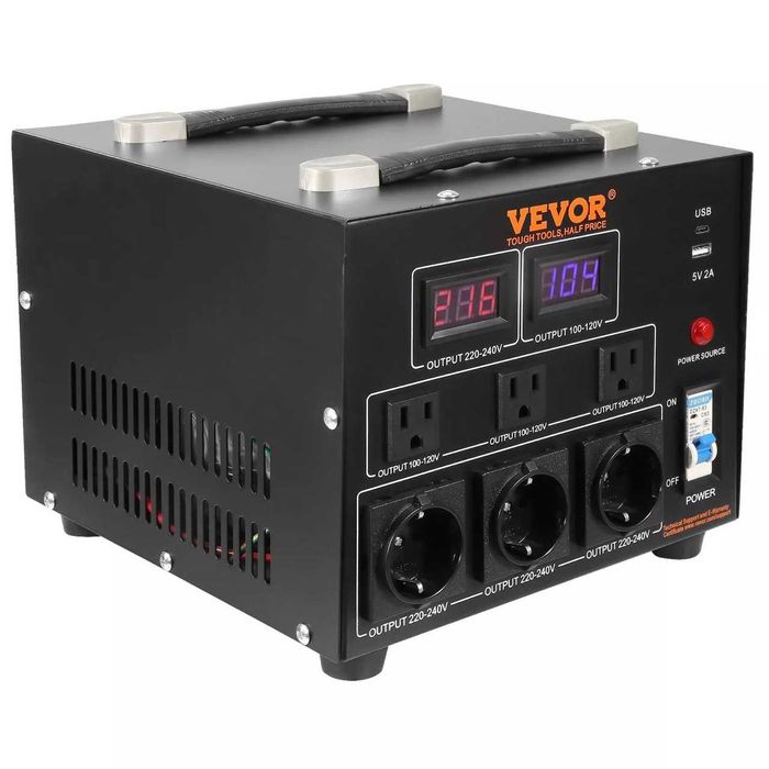 Перетворювач напруги Vevor 5000W 3000Вт 110V/220V
