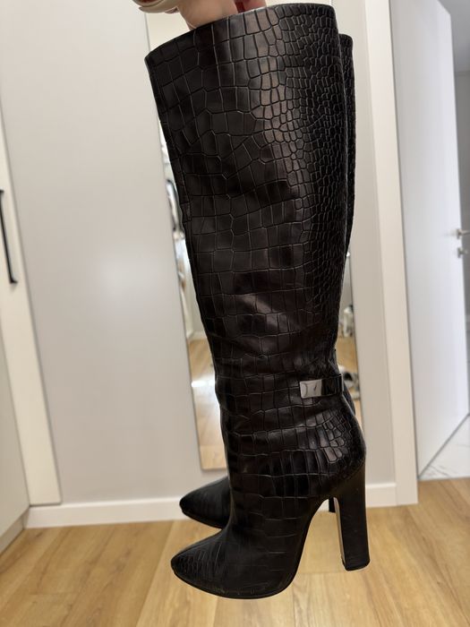 Чоботи шкіряні,крокодил 38