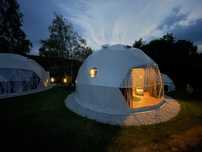 Namiot sferyczny, 7m, wersja ZIMOWA, kopułowy, wersja Kanady Glamping