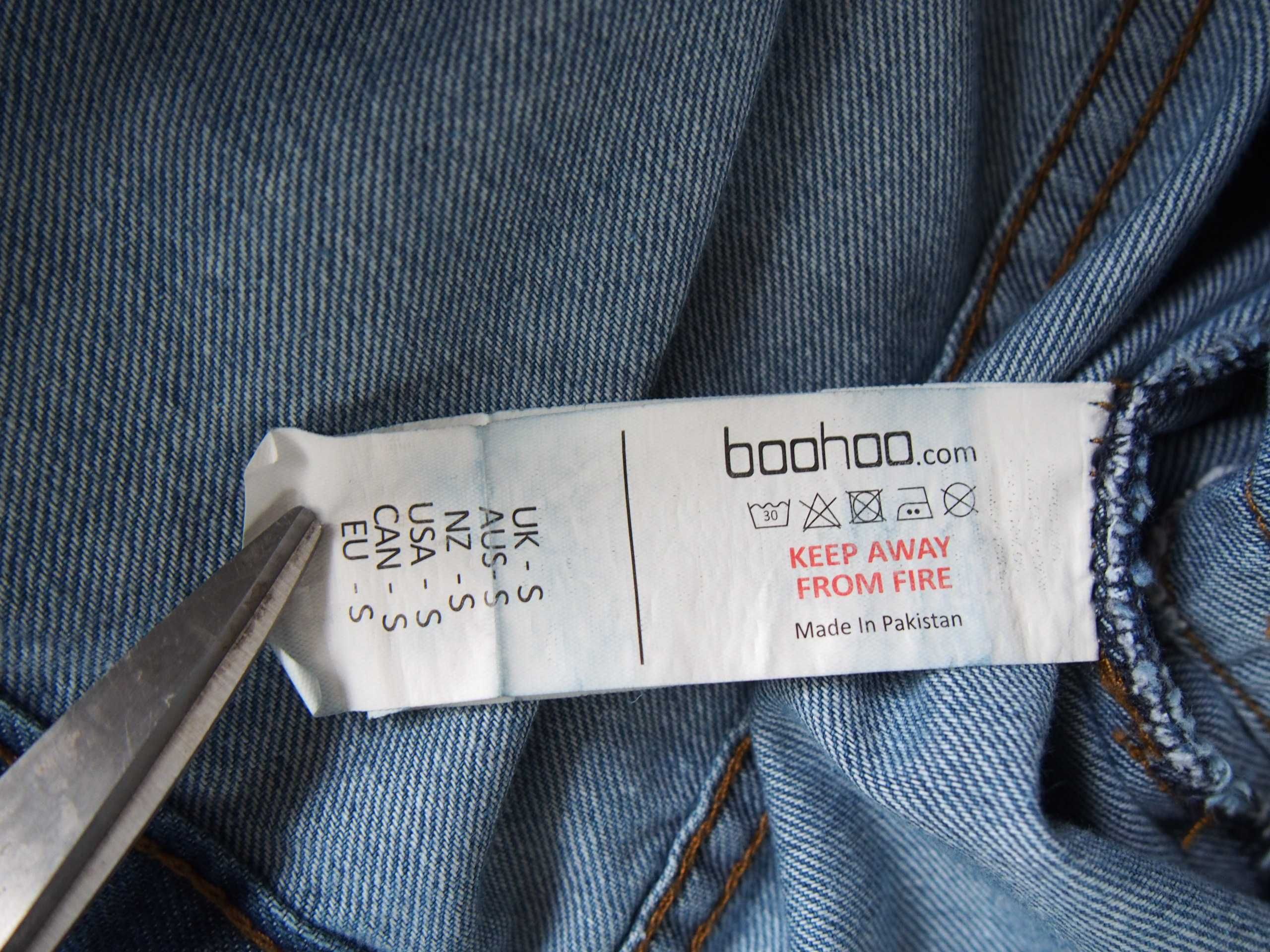 Kurtka katana jeansowa S męska boohoo