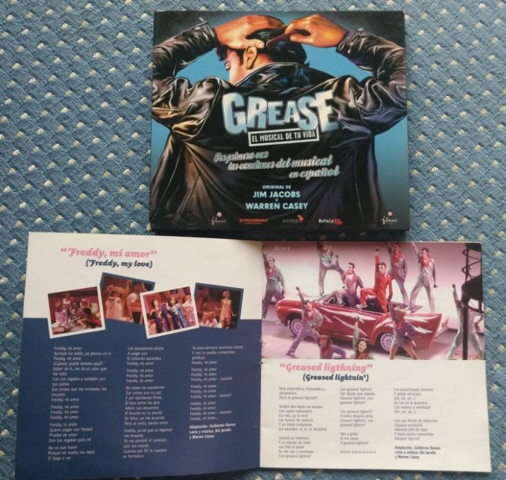 "Grease" Musical Cantado em Espanhol/Inclui letra músicas - Como NOVO